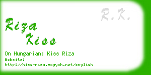 riza kiss business card